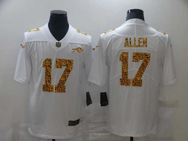 Men%27s Buffalo Bills #17 Josh Allen 2020 White Leopard Print Fashion Limited Football Stitched Jersey Dzhi->atlanta falcons->NFL Jersey